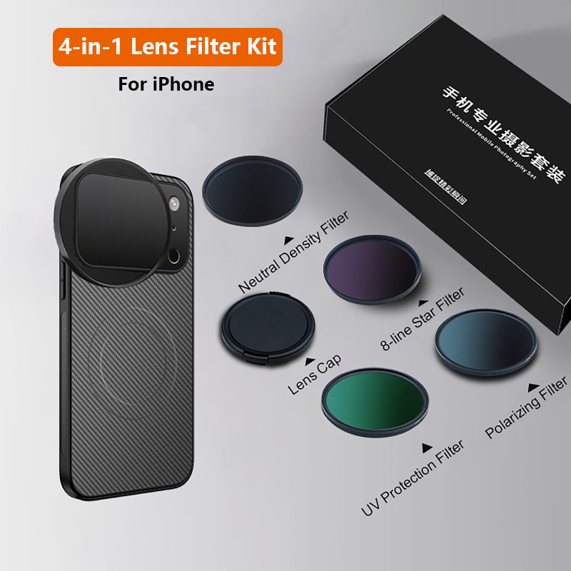Photography Kit - 4-in-1-Objektiv 58 mm Handy-Filterset CPL ND