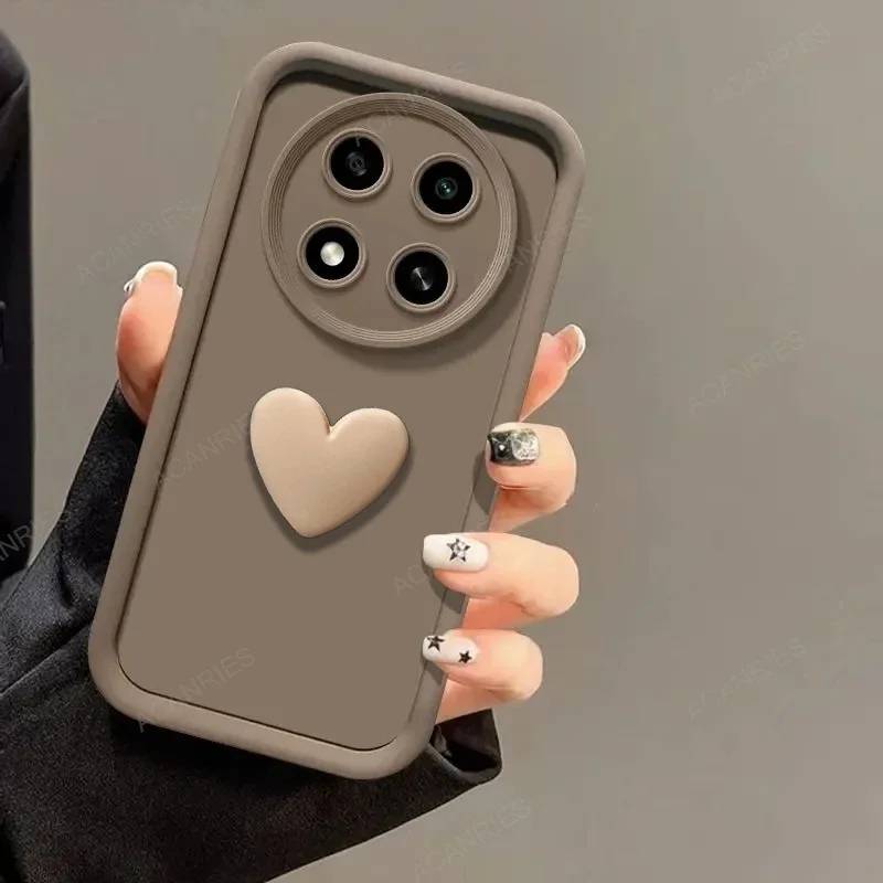 Photography Xiaomi 15 - Niedliche 3D-Liebesherz-Silikonhülle für Xiaomi 15 Ultra