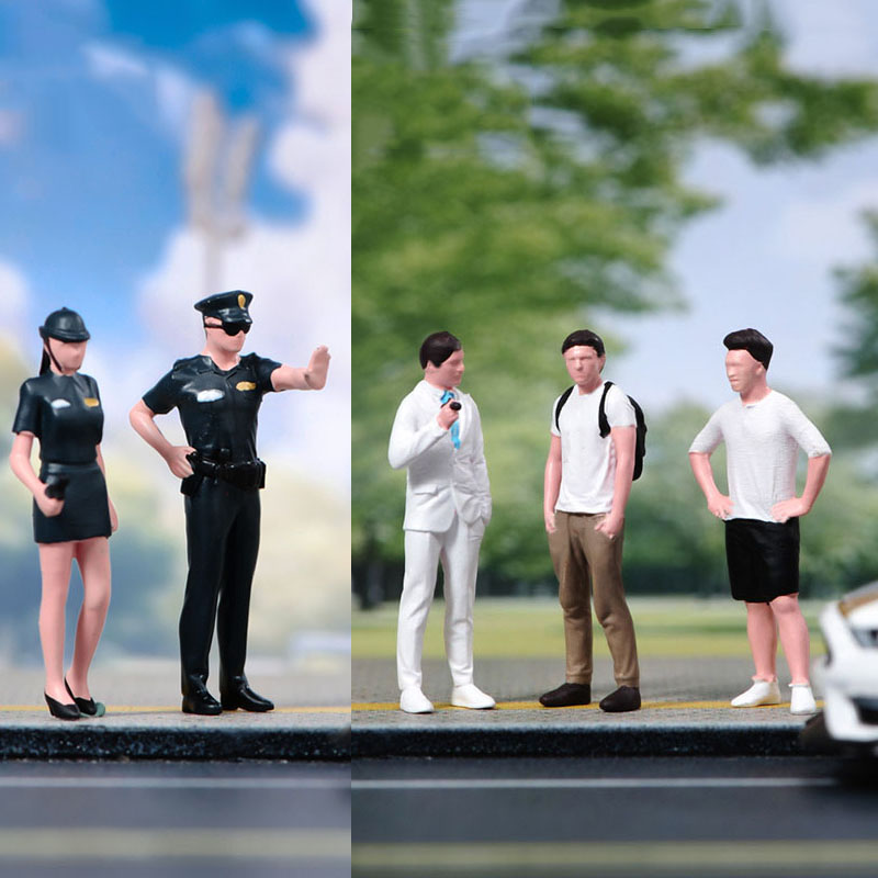Photography Award - Miniaturen 1/64 Verkehrspolizei Reden Gehen Rauchen