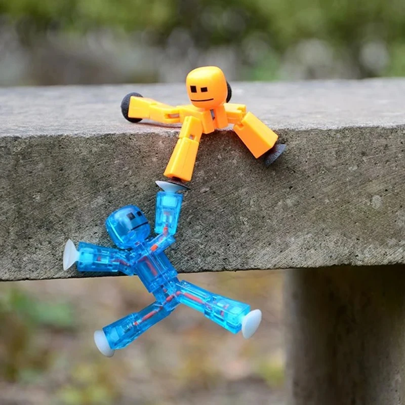 Photography Desk - Neue Saugnapf-Stickbots Actionfiguren, bewegliche klebrige Roboter,