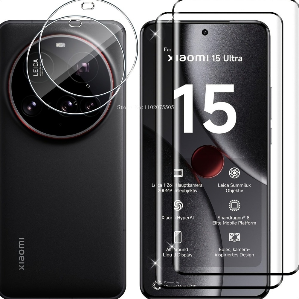 Photography Xiaomi 15 - [4-in-1] 2 Stück 3D-gehärtetes Glas +