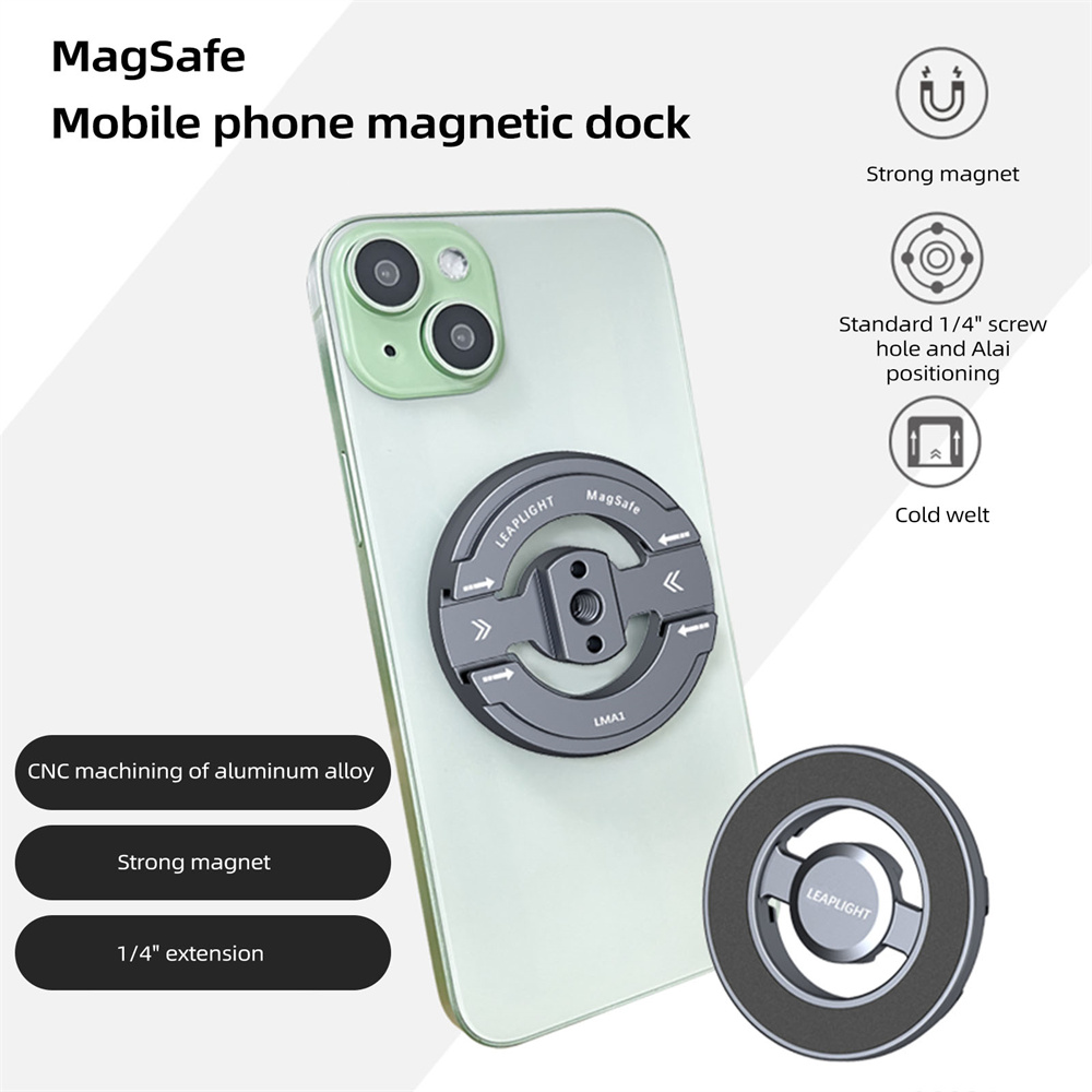 Photography Xiaomi 15 - 2025 360 ° Magnetischer Aluminium-Telefonhalter mit