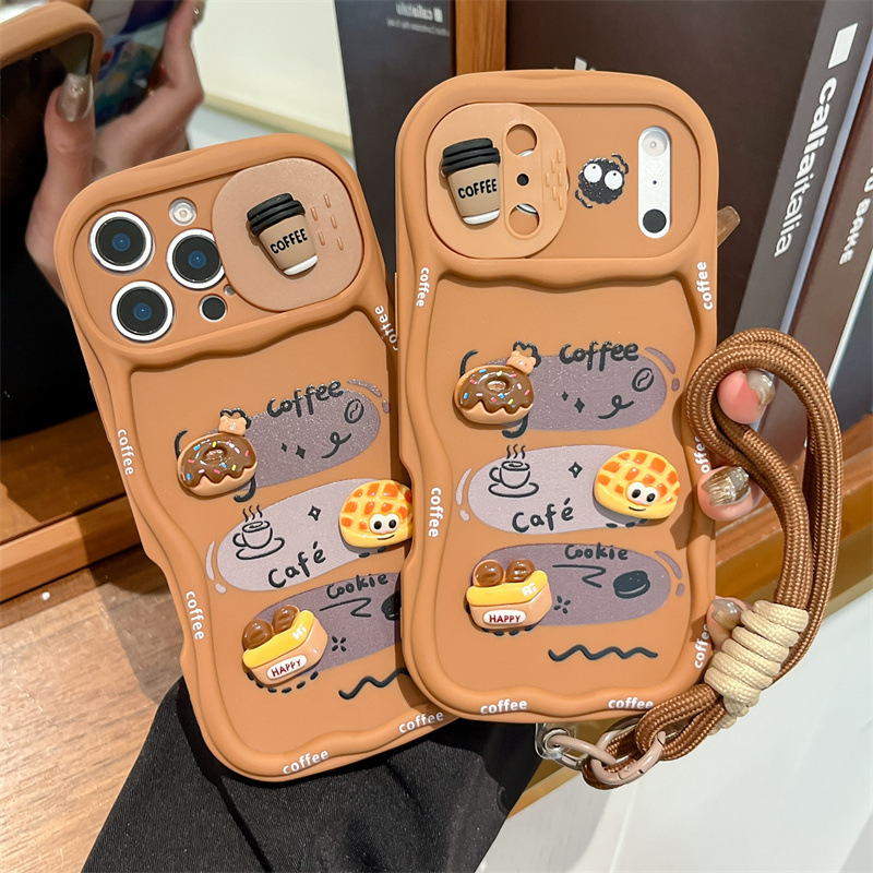 Camera Wrist Strap - 3D Cartoon Brot Handyhülle mit Handschlaufe