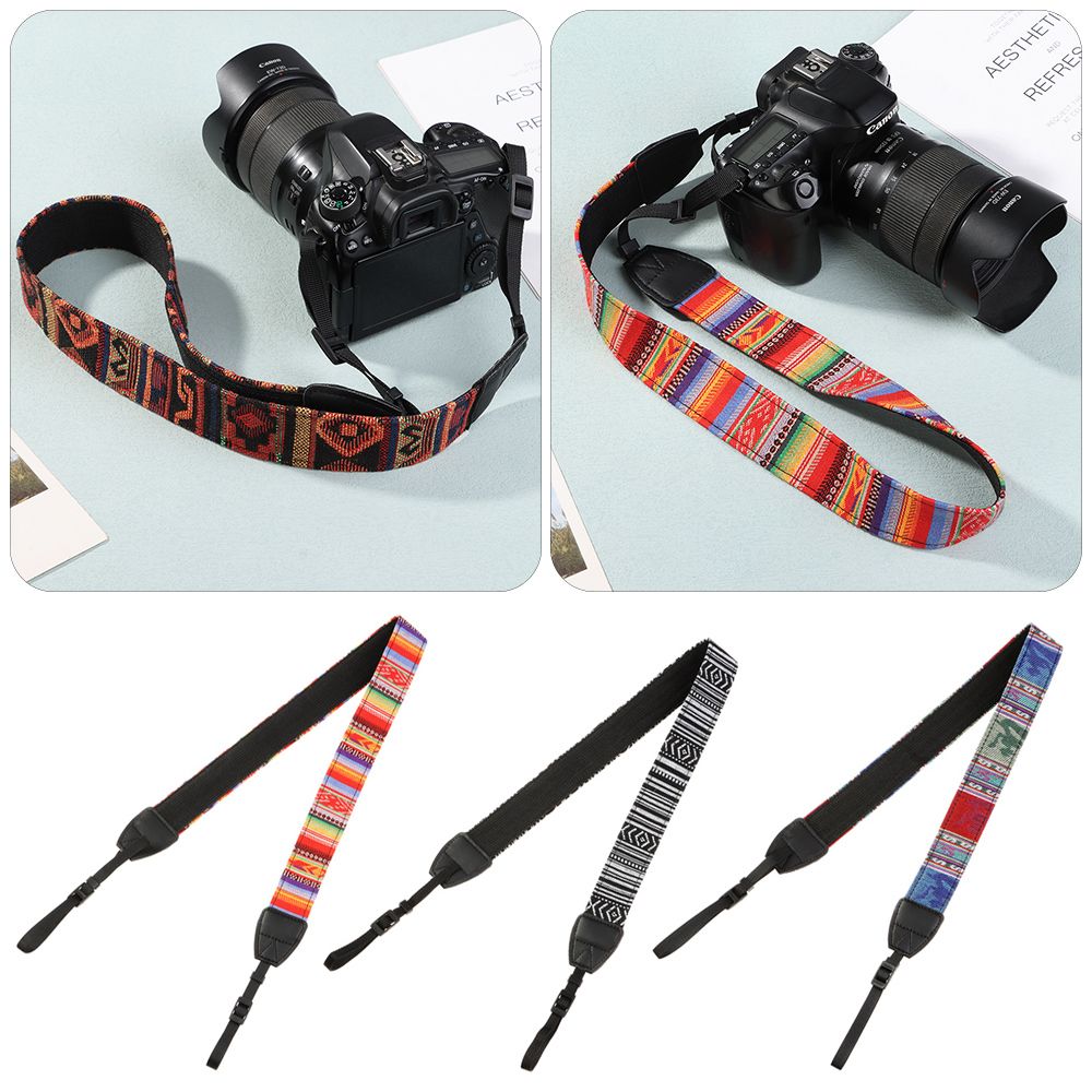Camera Strap Leather - Ethnischer Stil Verstellbares PU-Leder Kameraband Schultergurt